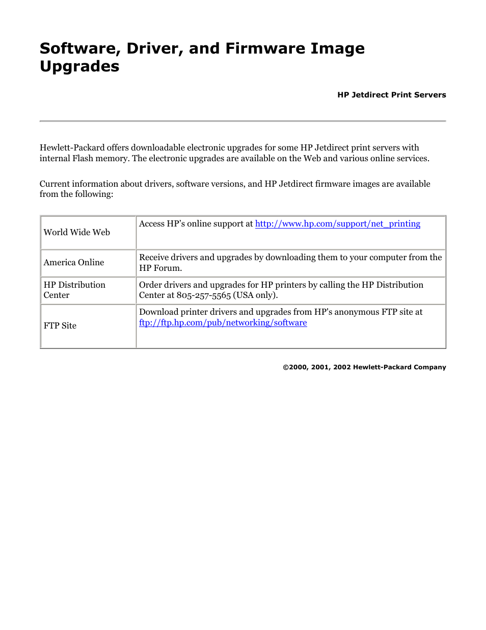 Generic downloads, Also, Software, driver, and firmware image upgrades | HP Jetdirect 175x Print Server series User Manual | Page 127 / 142