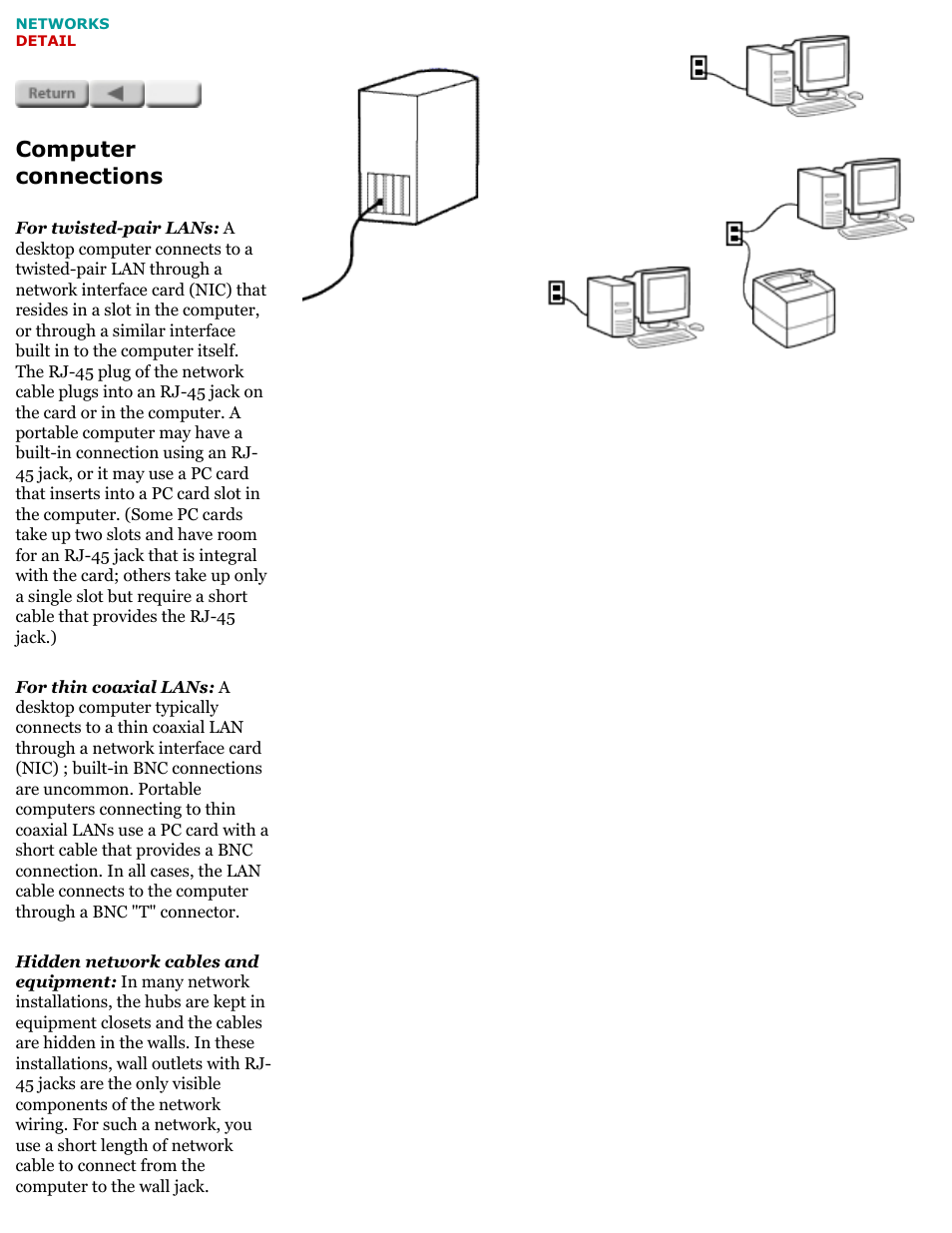 Network basics, Computer connections | HP Jetdirect 175x Print Server series User Manual | Page 13 / 142