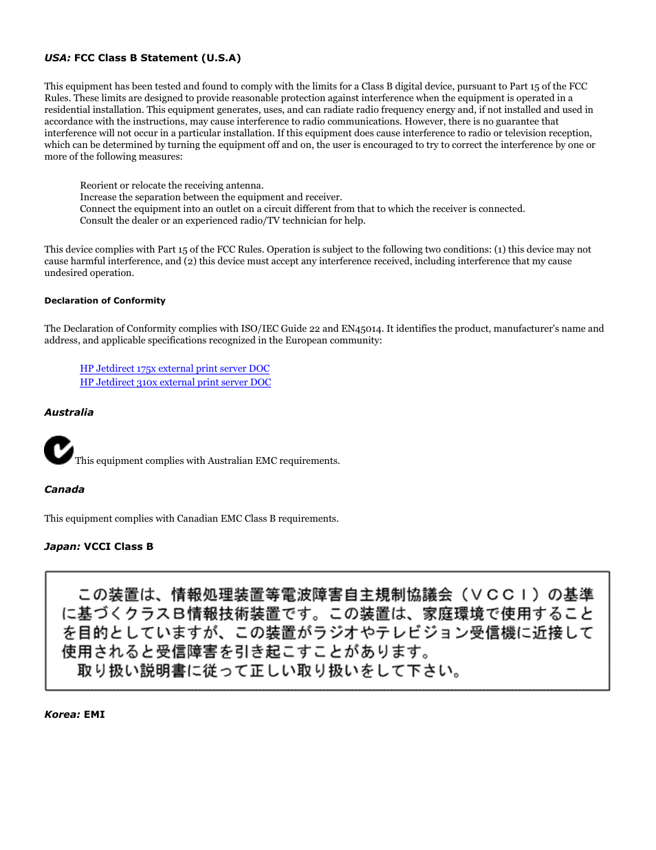 HP Jetdirect 175x Print Server series User Manual | Page 135 / 142