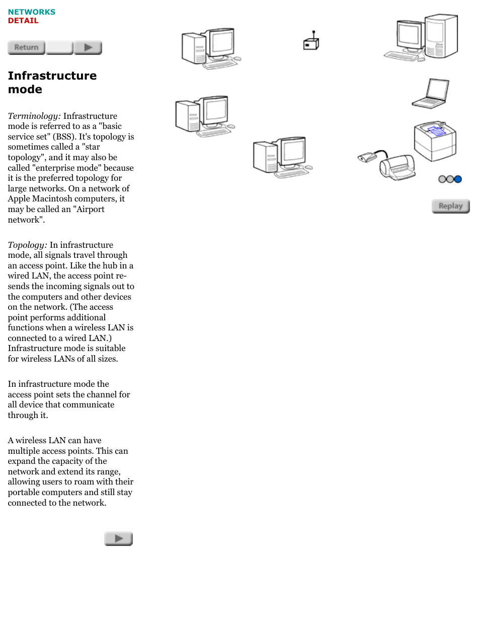 Network basics, Detail: infrastructure mode, Infrastructure mode | HP Jetdirect 175x Print Server series User Manual | Page 17 / 142