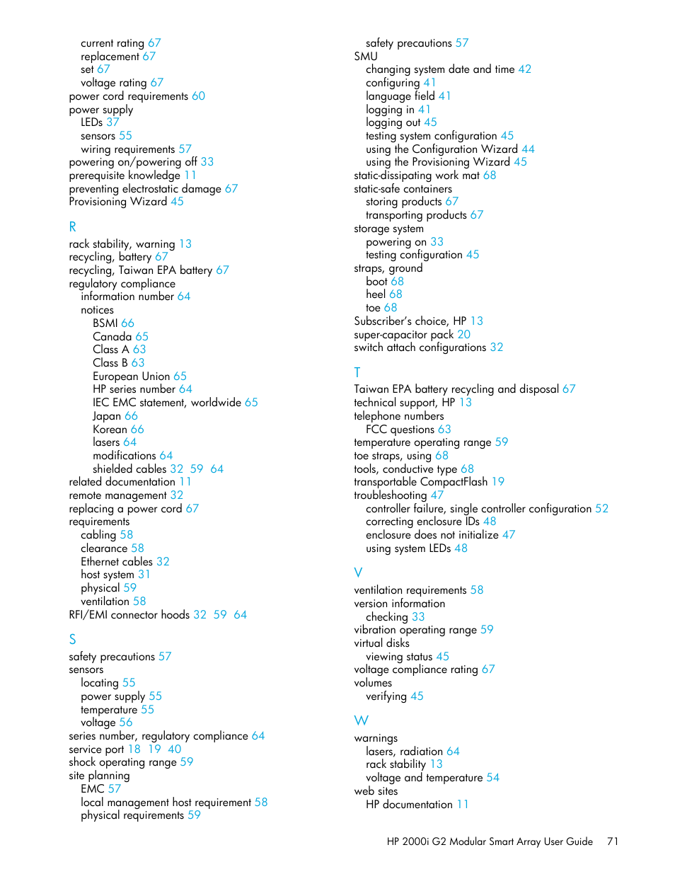 HP 2000I G2-Modular-Smart-Array User Manual | Page 71 / 72