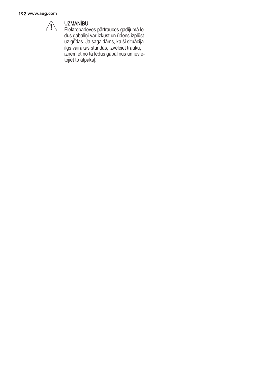 Uzmanl^u | AEG S56090XNS1 User Manual | Page 192 / 200