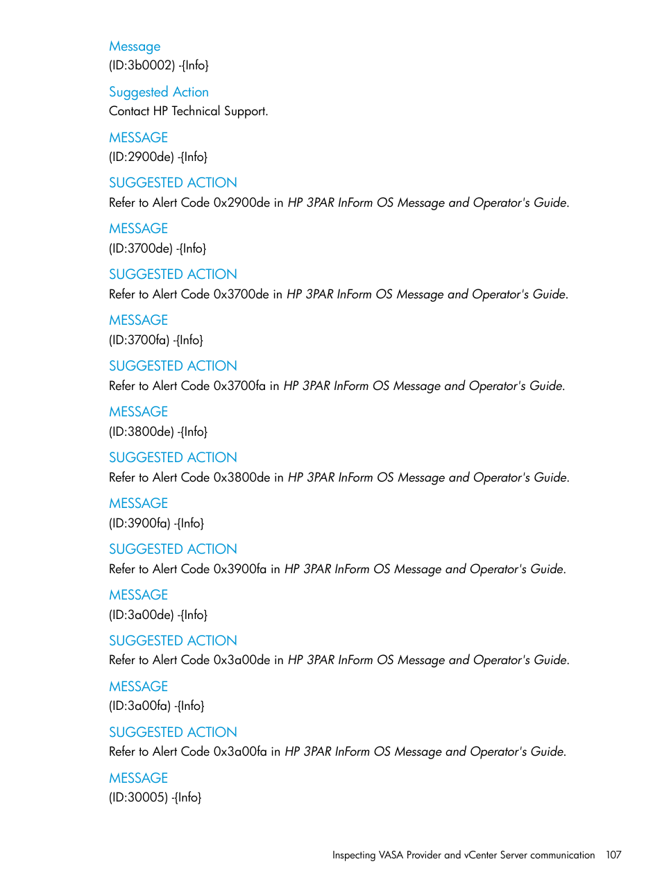 HP 3PAR Application Software Suite for VMware Licenses User Manual | Page 107 / 117