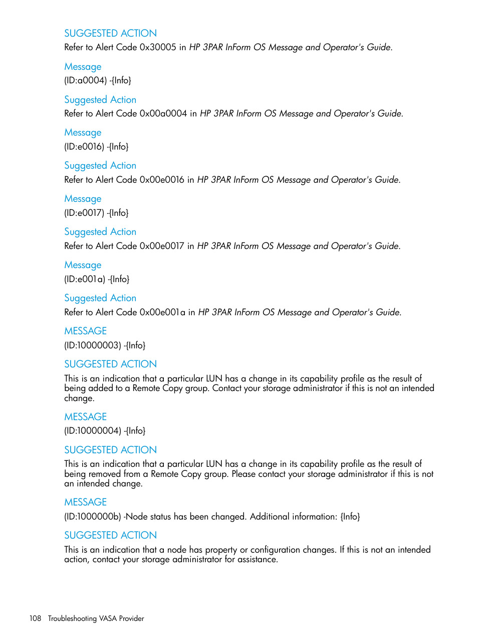 HP 3PAR Application Software Suite for VMware Licenses User Manual | Page 108 / 117