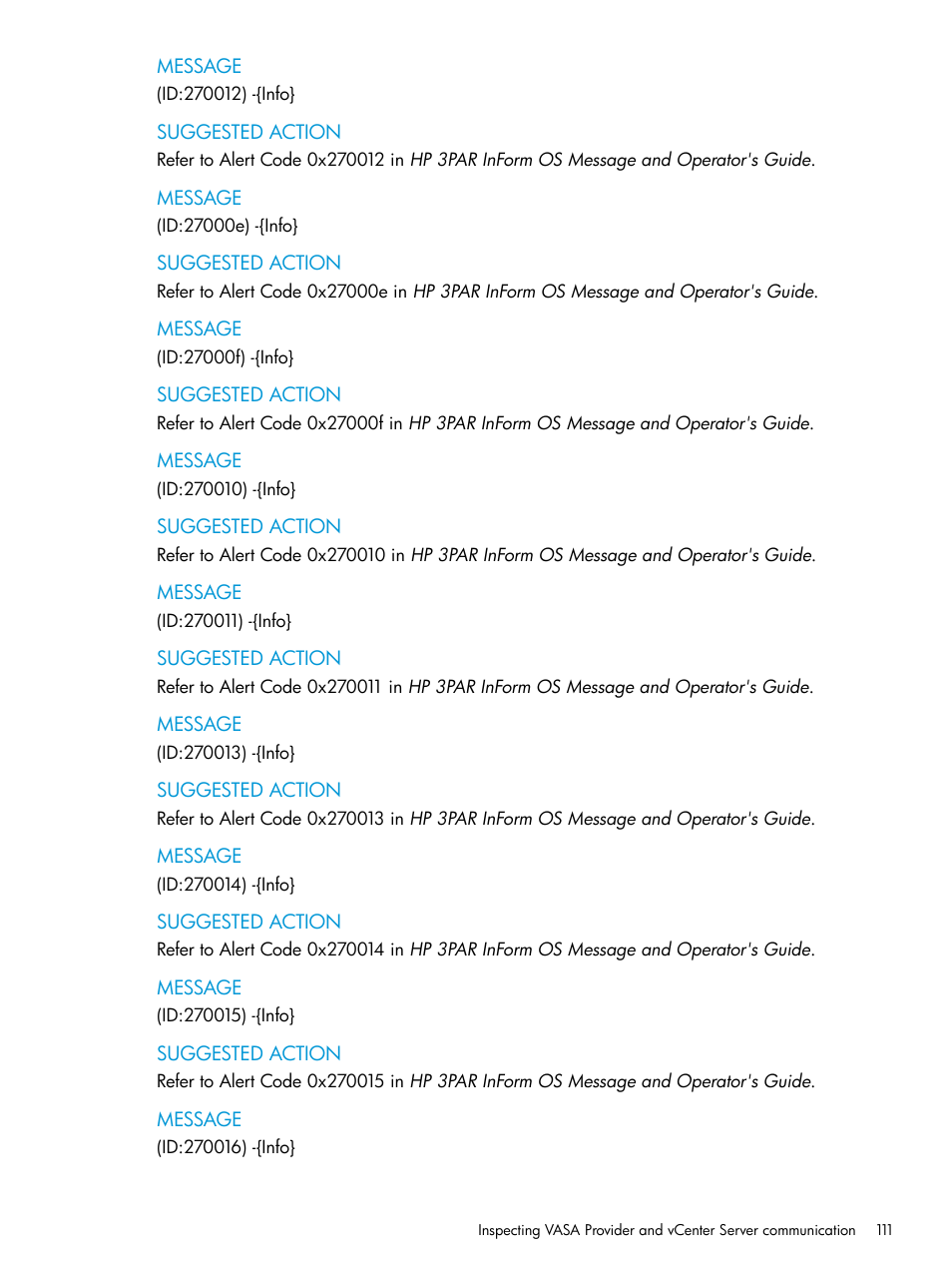 HP 3PAR Application Software Suite for VMware Licenses User Manual | Page 111 / 117