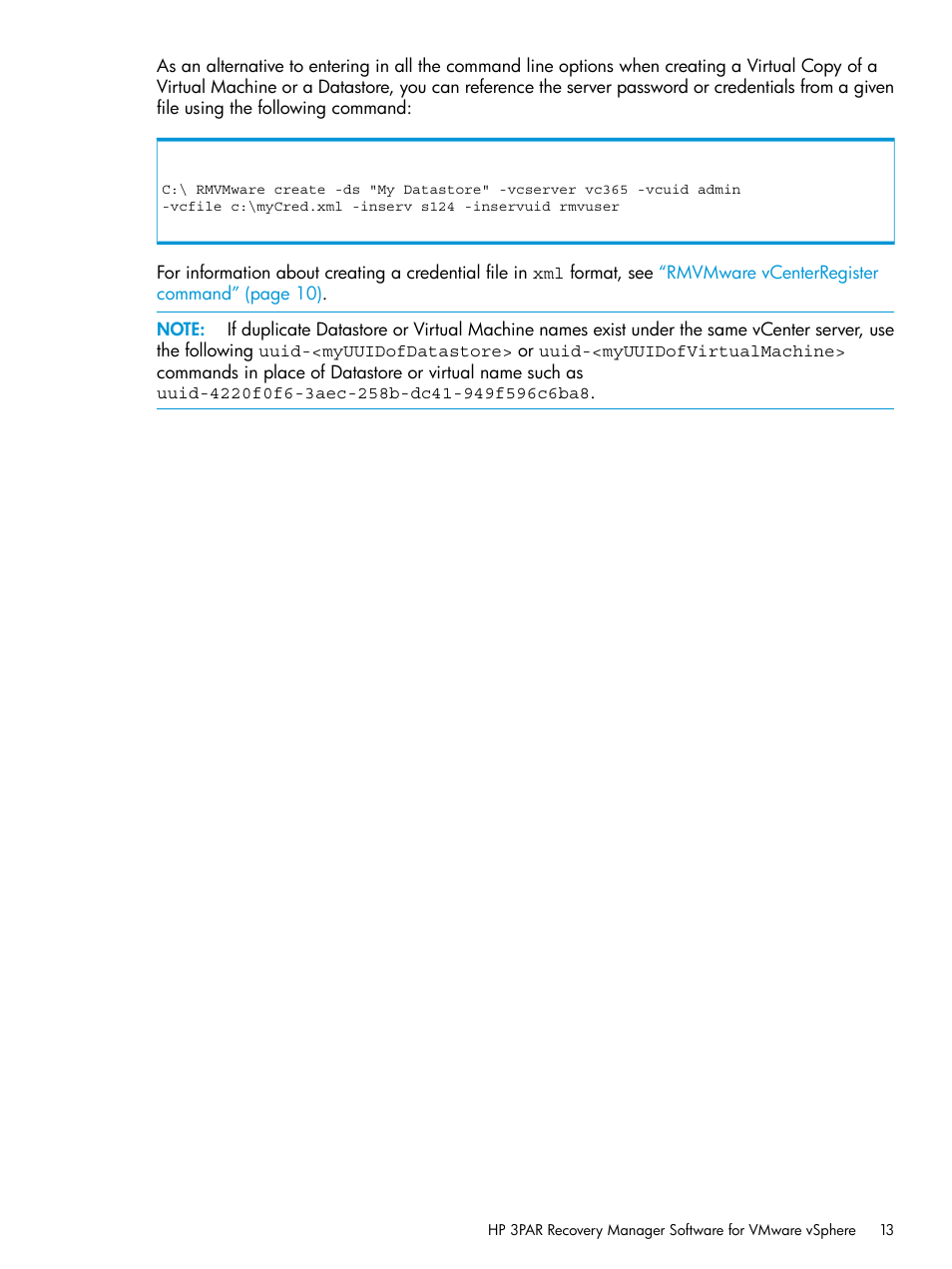 HP 3PAR Application Software Suite for VMware Licenses User Manual | Page 13 / 117