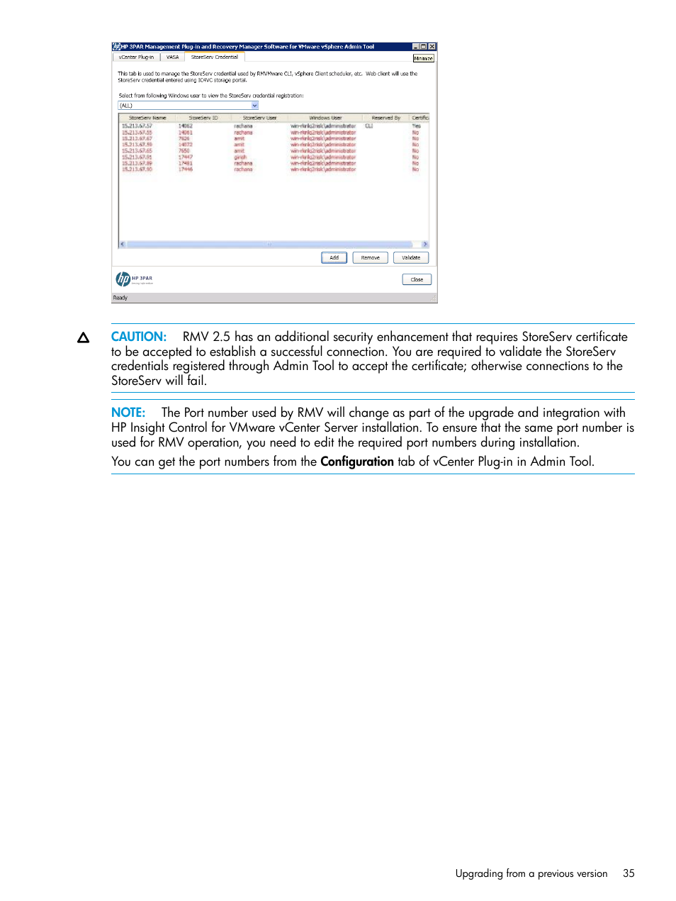HP 3PAR Application Software Suite for VMware Licenses User Manual | Page 35 / 117