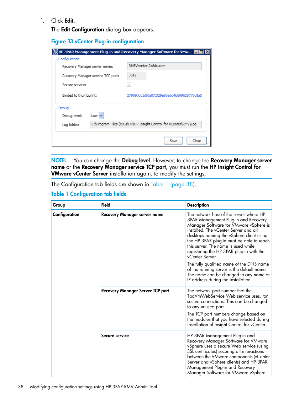 HP 3PAR Application Software Suite for VMware Licenses User Manual | Page 38 / 117