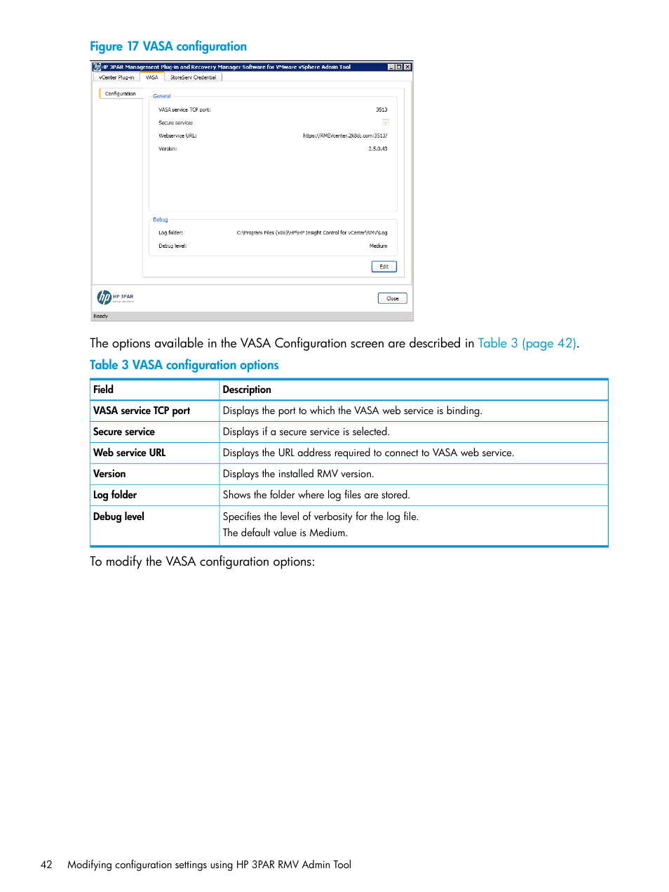 HP 3PAR Application Software Suite for VMware Licenses User Manual | Page 42 / 117