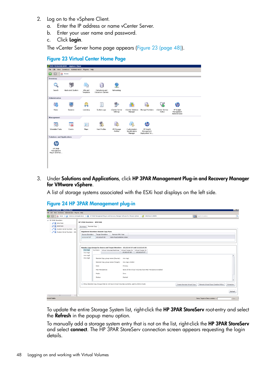 HP 3PAR Application Software Suite for VMware Licenses User Manual | Page 48 / 117