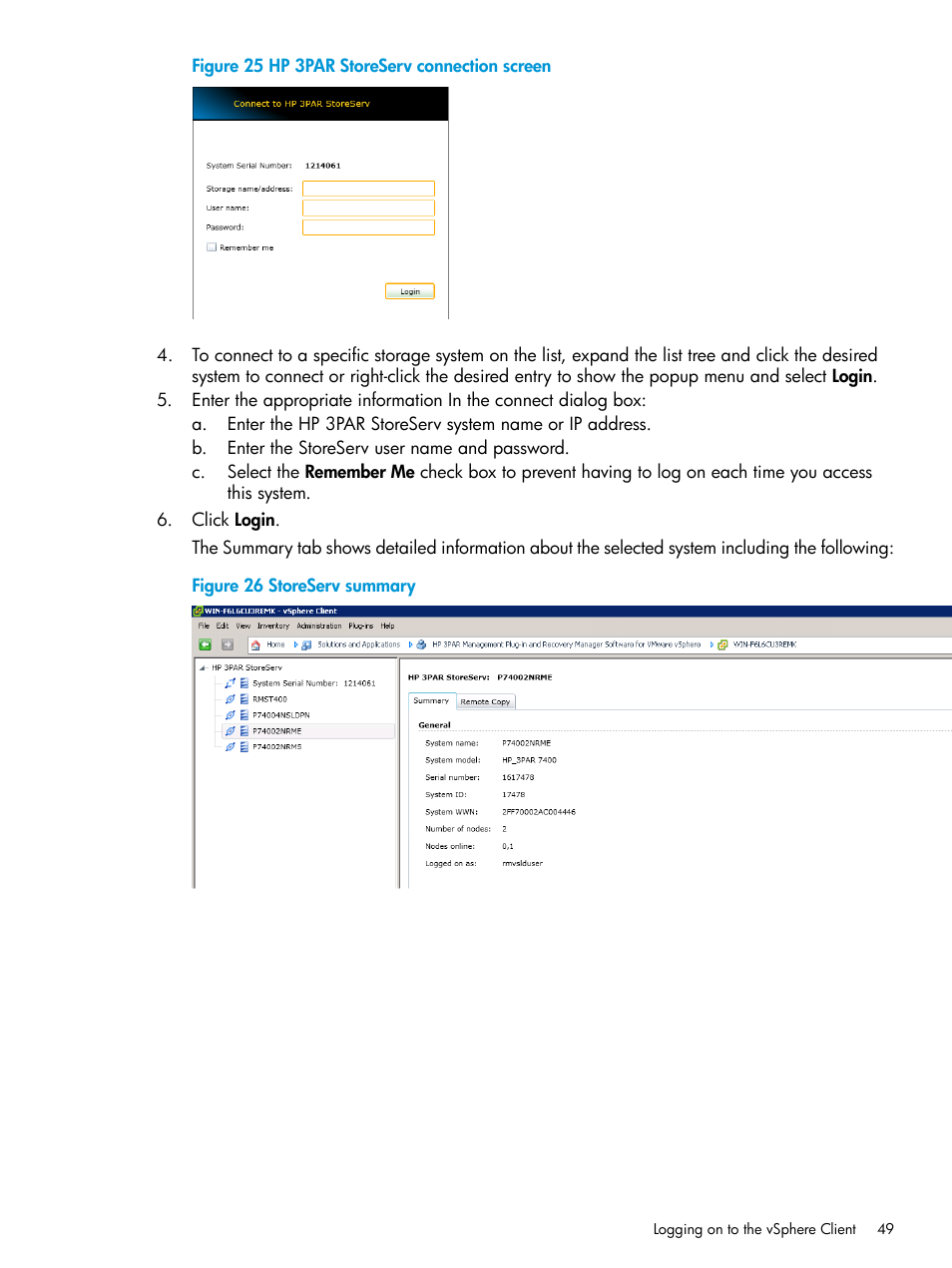 HP 3PAR Application Software Suite for VMware Licenses User Manual | Page 49 / 117
