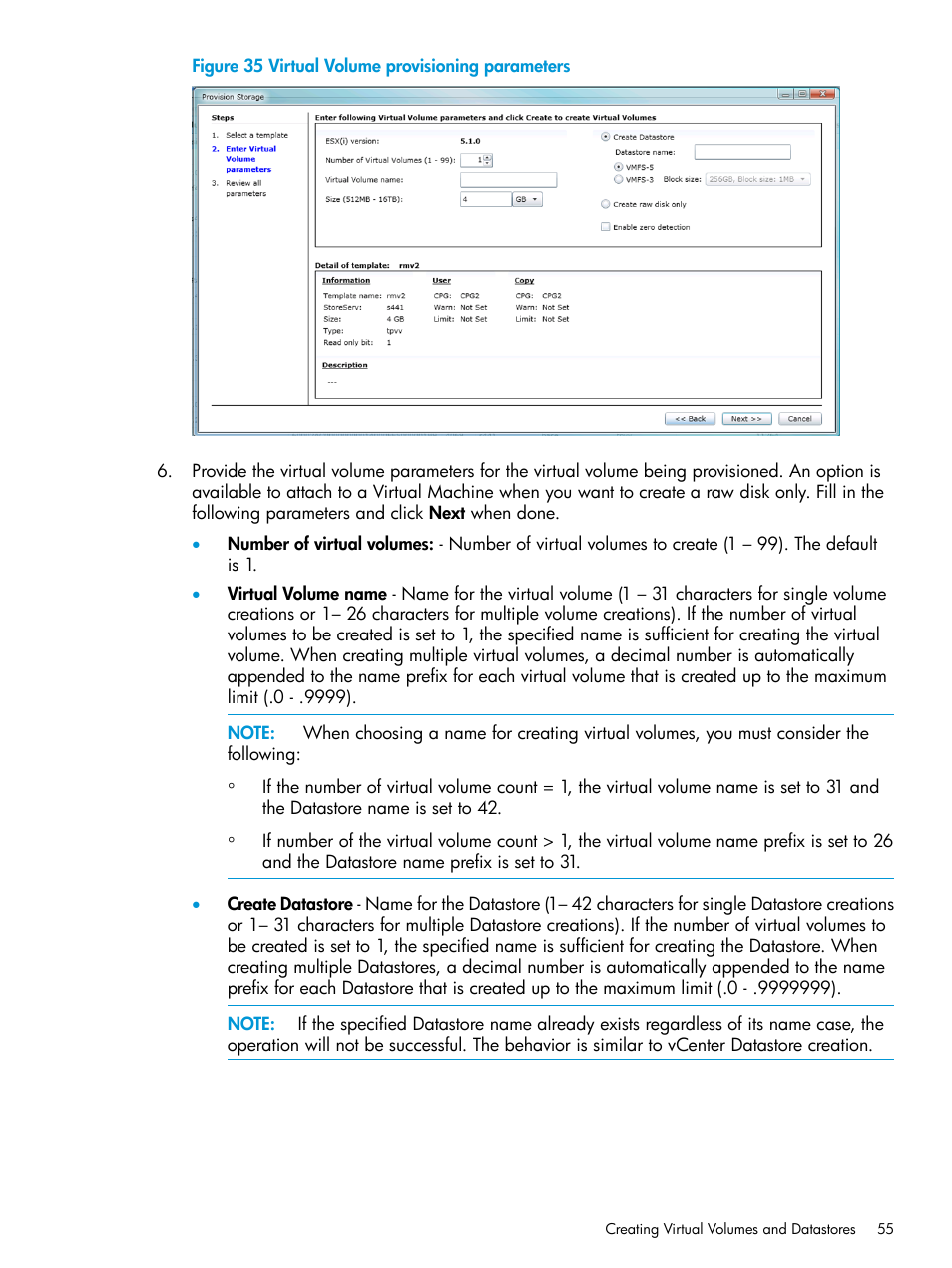 HP 3PAR Application Software Suite for VMware Licenses User Manual | Page 55 / 117