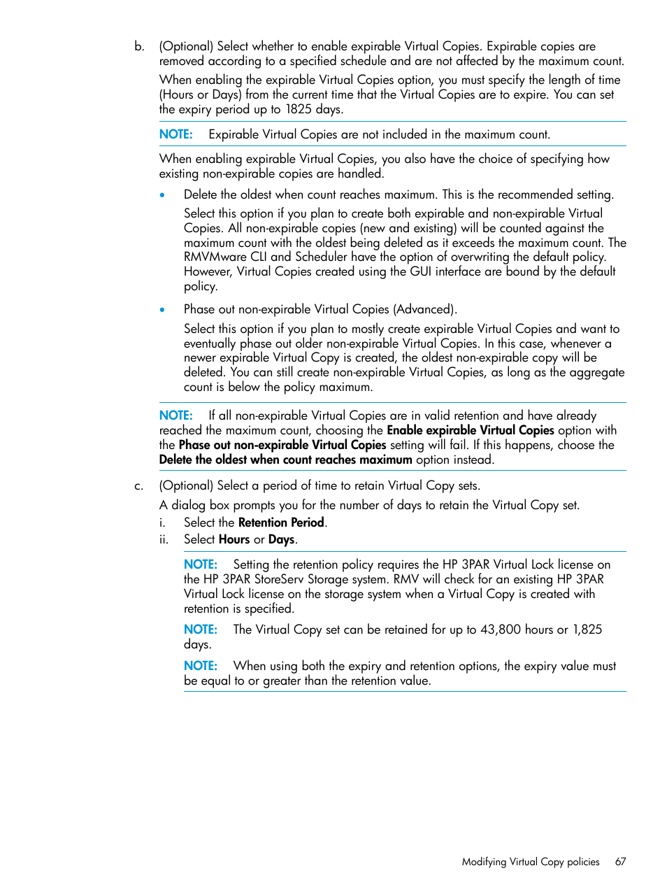 HP 3PAR Application Software Suite for VMware Licenses User Manual | Page 67 / 117