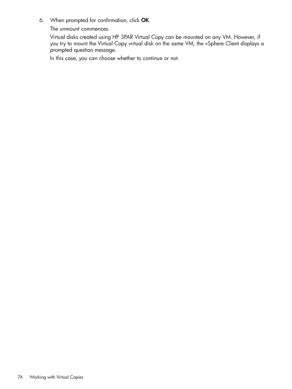 HP 3PAR Application Software Suite for VMware Licenses User Manual | Page 74 / 117