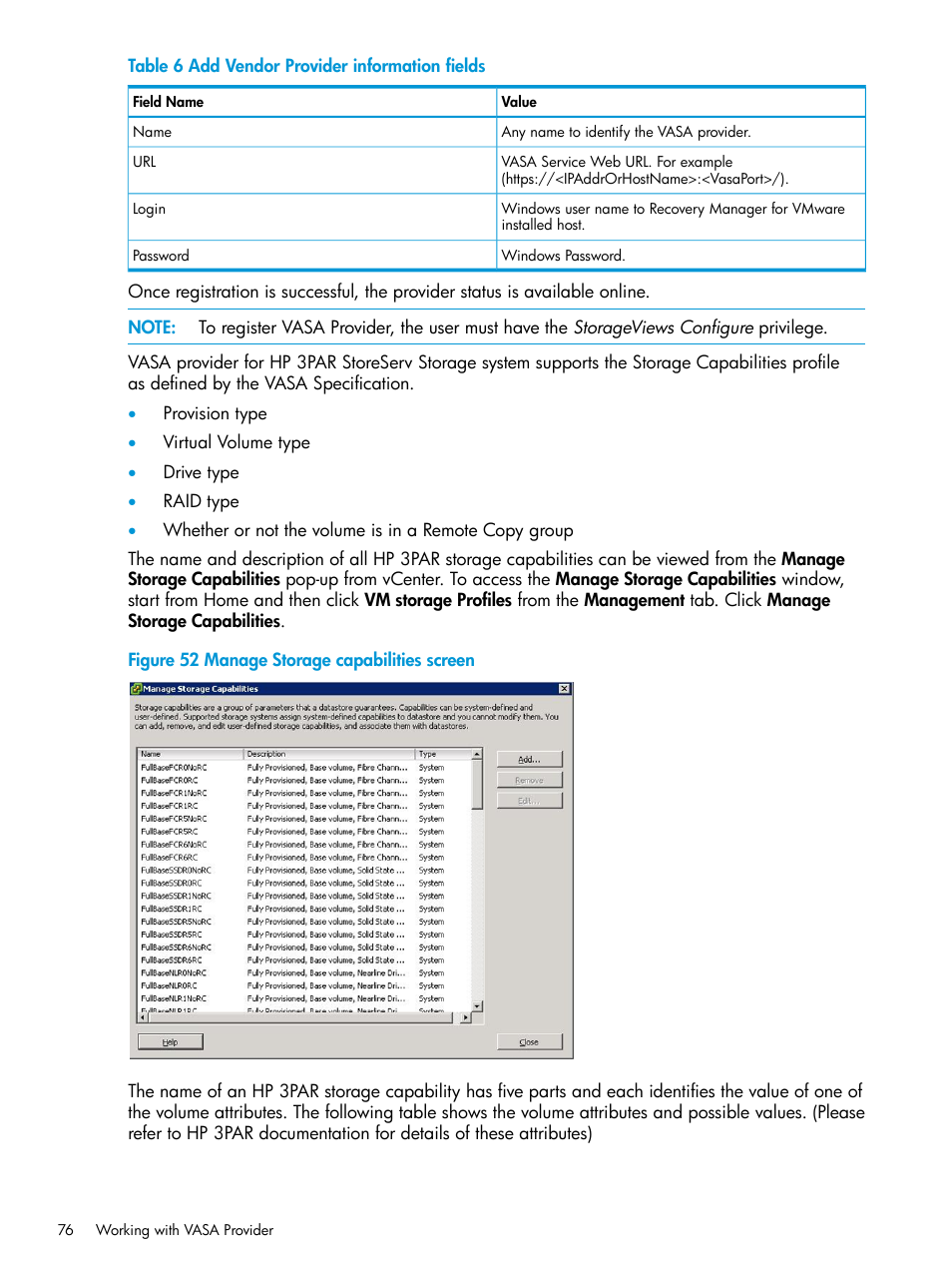 HP 3PAR Application Software Suite for VMware Licenses User Manual | Page 76 / 117