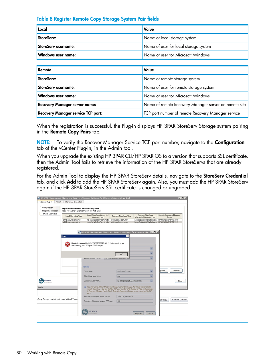 HP 3PAR Application Software Suite for VMware Licenses User Manual | Page 80 / 117