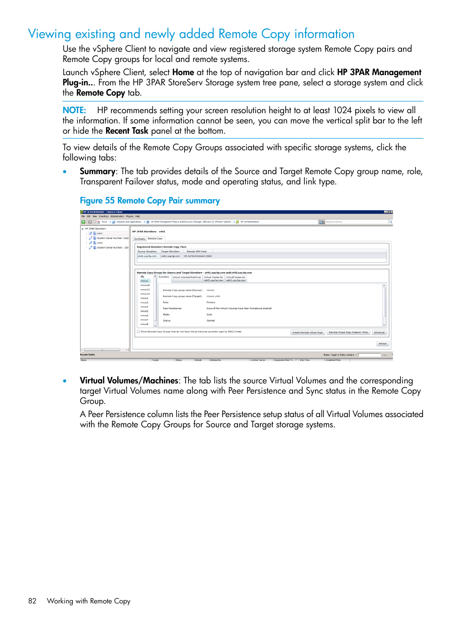 HP 3PAR Application Software Suite for VMware Licenses User Manual | Page 82 / 117