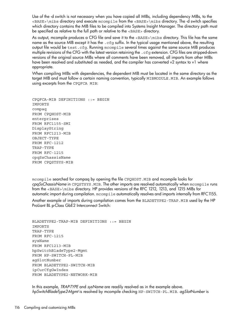 HP Systems Insight Manager User Manual | Page 116 / 187