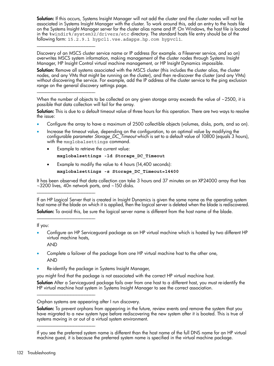 HP Systems Insight Manager User Manual | Page 132 / 187