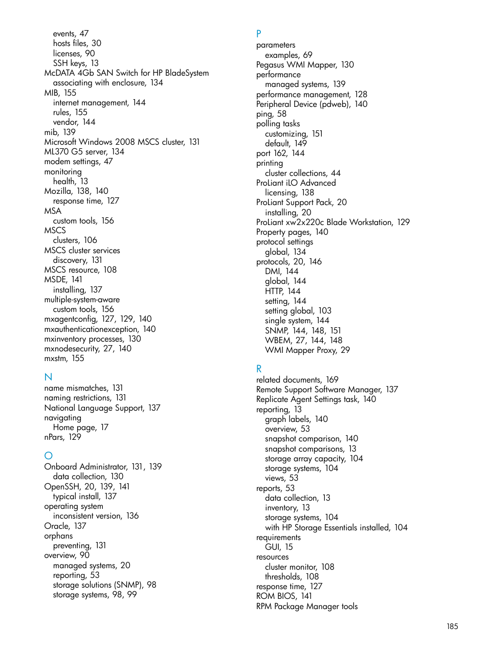 HP Systems Insight Manager User Manual | Page 185 / 187