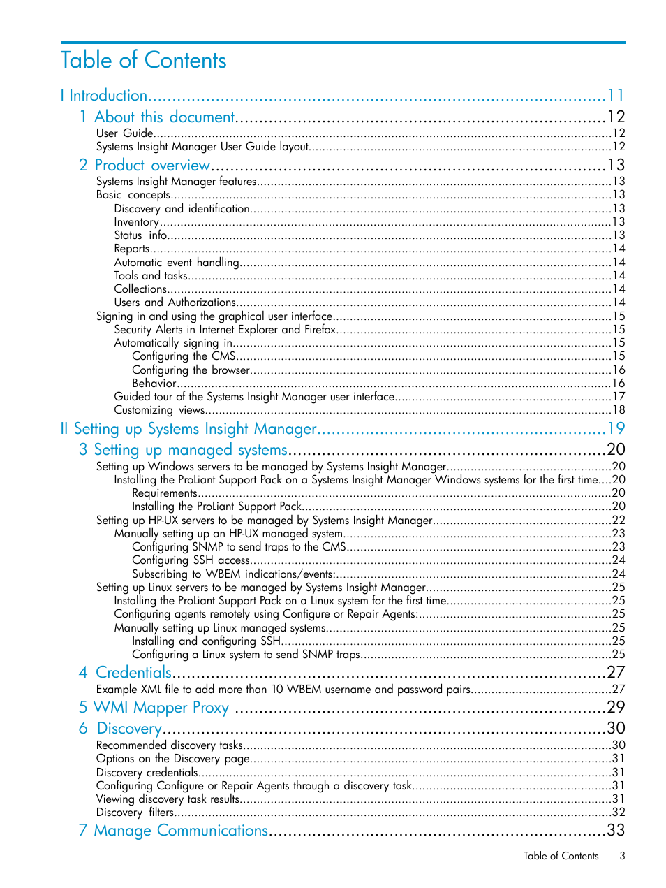 HP Systems Insight Manager User Manual | Page 3 / 187