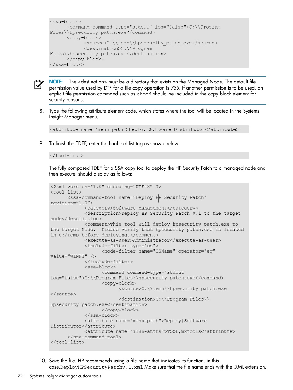 HP Systems Insight Manager User Manual | Page 72 / 187