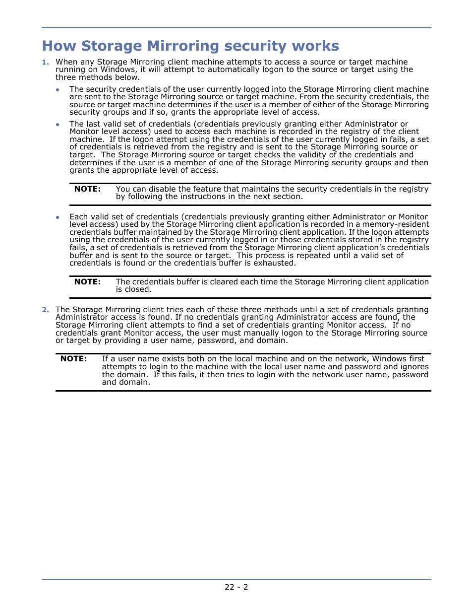 How storage mirroring security works, Chapter 20 server settings -1 | HP Storage Mirroring V5.1 Software User Manual | Page 202 / 208