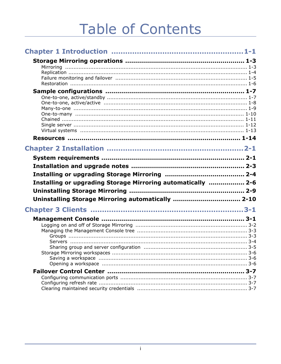 HP Storage Mirroring V5.1 Software User Manual | Page 3 / 208