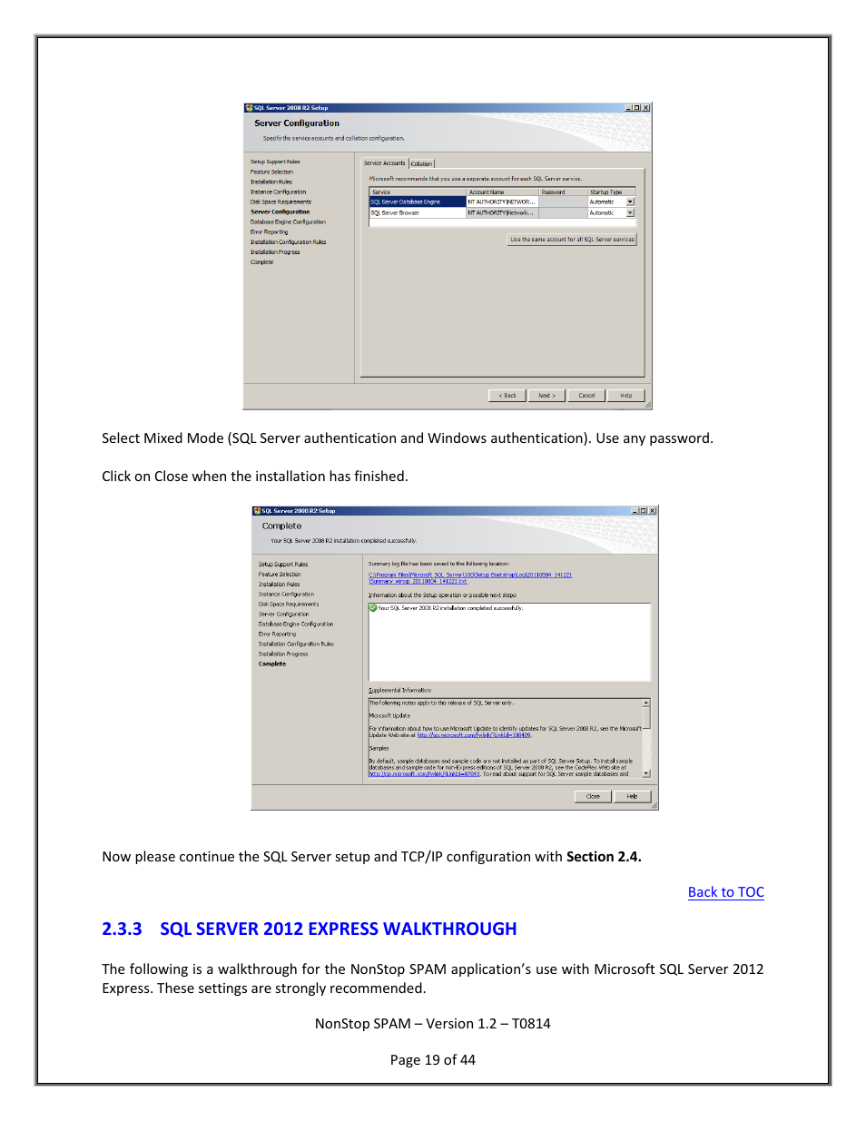 Sql server 2012 express walkthrough, Microsoft sql server 2012 - express | HP Integrity NonStop H-Series User Manual | Page 20 / 45