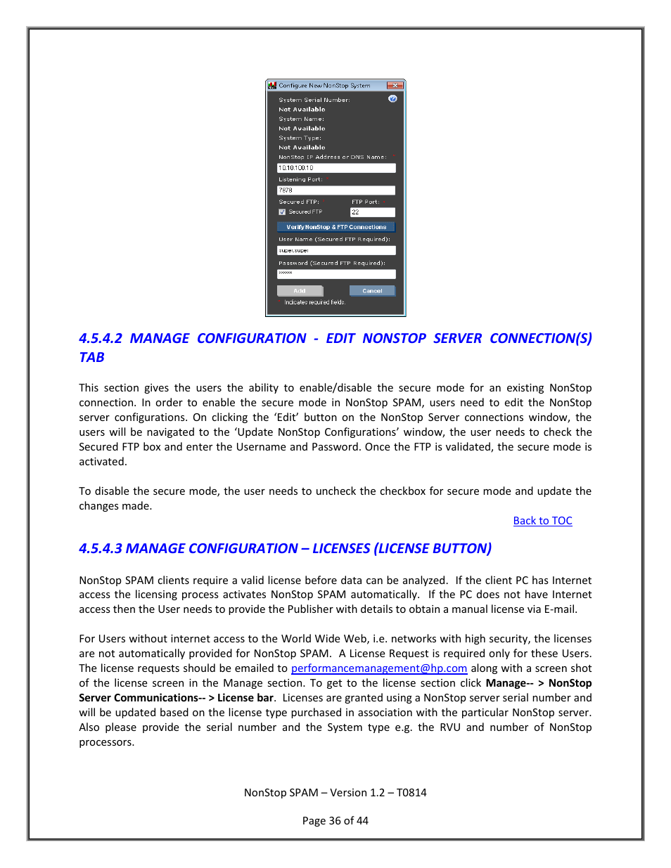 Manage configuration – licenses (license button), 3 manage configuration – licenses (license button) | HP Integrity NonStop H-Series User Manual | Page 37 / 45