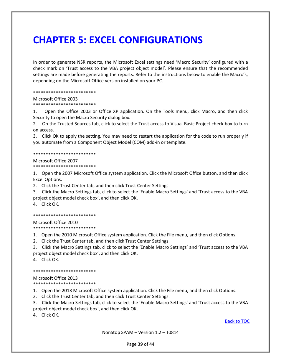 Excel configurations, Chapter 5: excel configurations | HP Integrity NonStop H-Series User Manual | Page 40 / 45