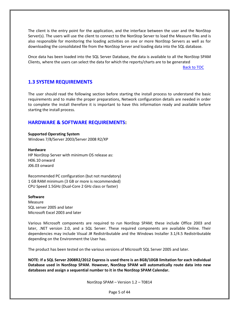 System requirements | HP Integrity NonStop H-Series User Manual | Page 6 / 45