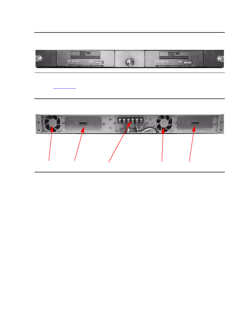 Figure 2-3, Front view of tape drive, Figure 2-4 | Rear view of tape drive | HP Integrity NonStop J-Series User Manual | Page 16 / 44