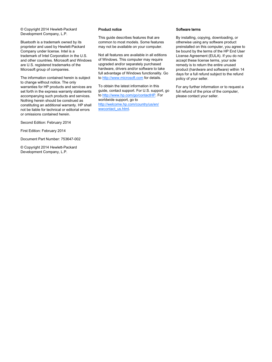 HP x360 310 G1 Convertible PC User Manual | Page 2 / 72