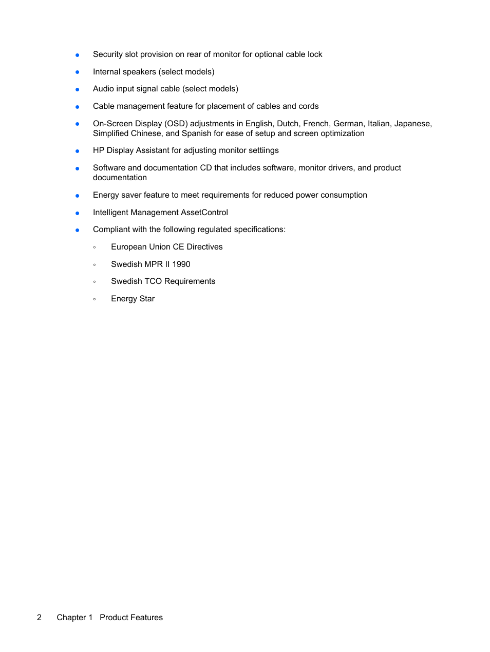 HP L1950 19-inch LCD Monitor User Manual | Page 8 / 55