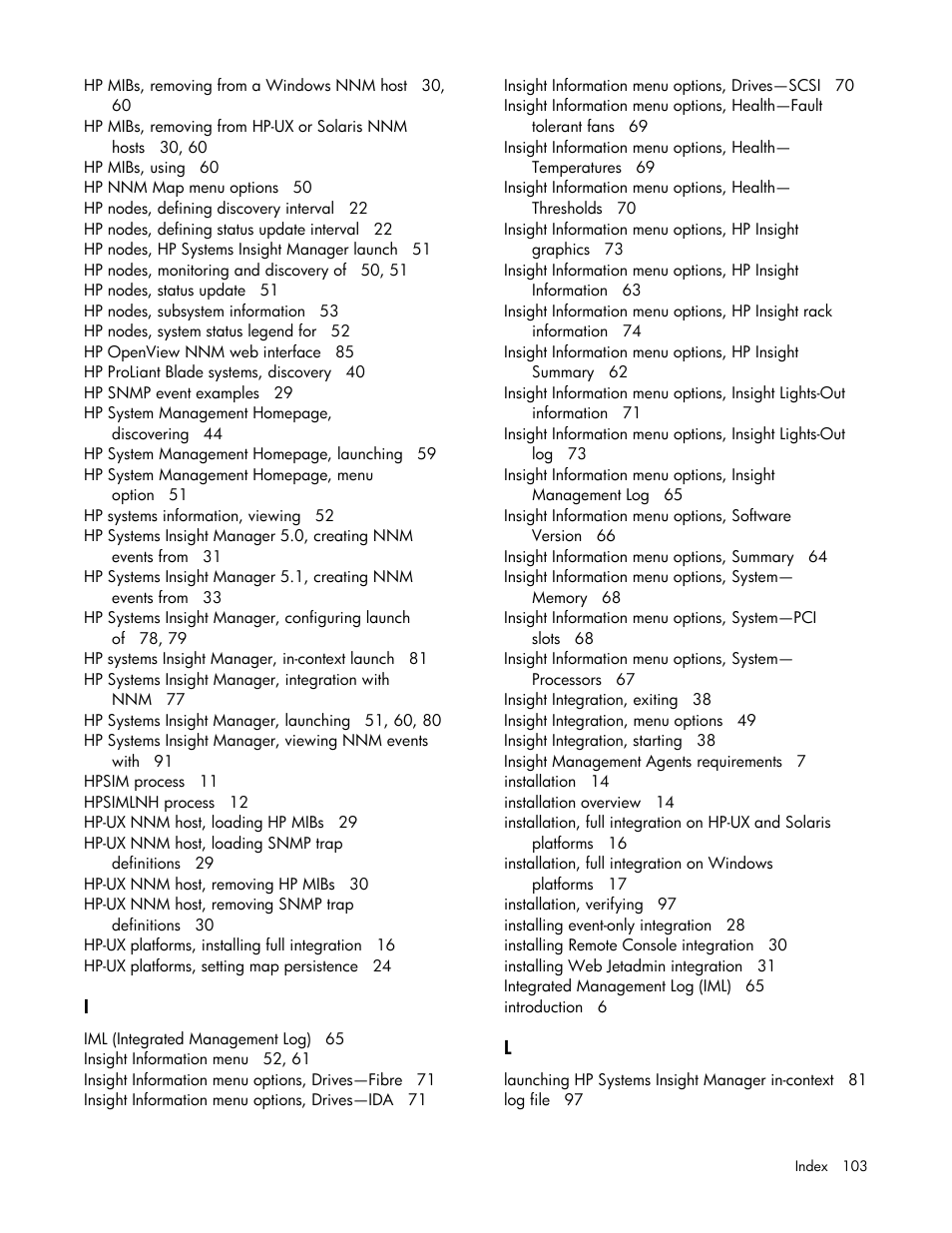 HP Remote Insight Lights-Out Edition II Board User Manual | Page 103 / 105