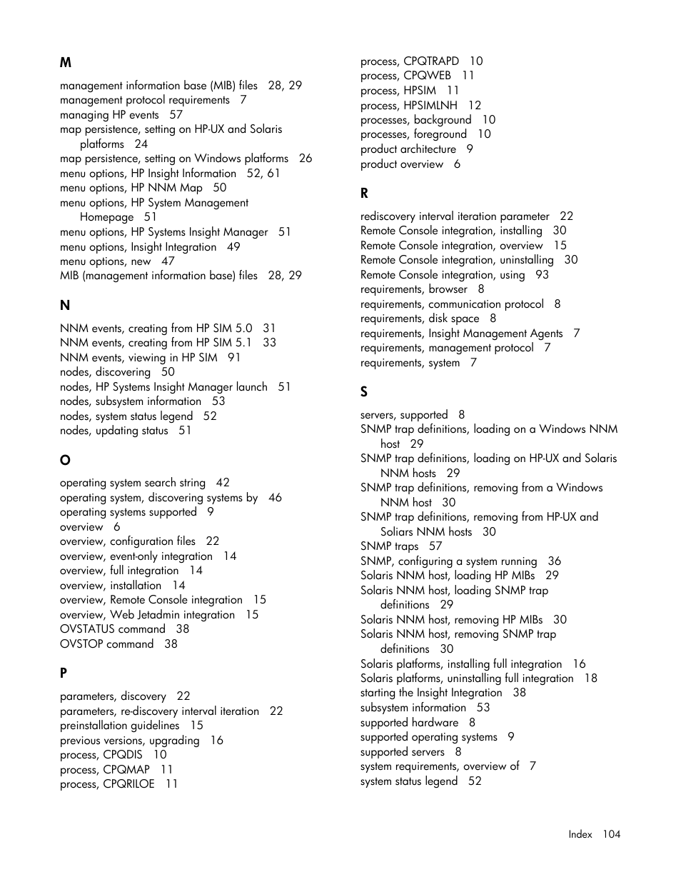 HP Remote Insight Lights-Out Edition II Board User Manual | Page 104 / 105