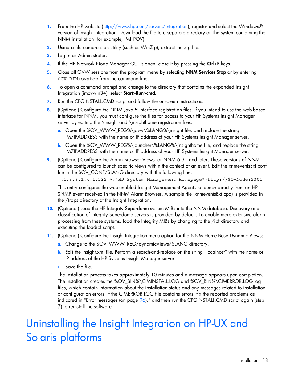 HP Remote Insight Lights-Out Edition II Board User Manual | Page 18 / 105