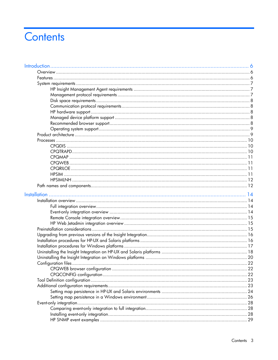 HP Remote Insight Lights-Out Edition II Board User Manual | Page 3 / 105
