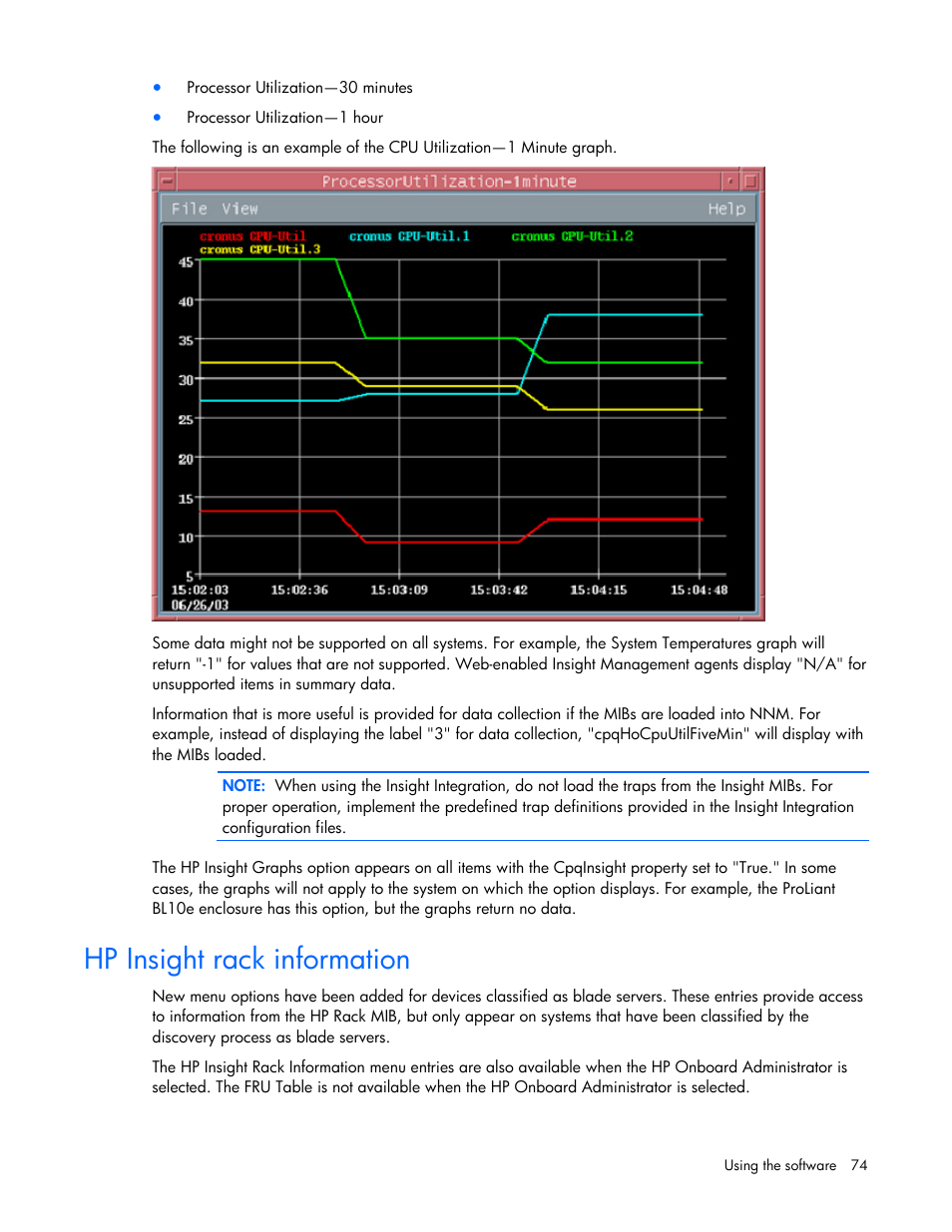 Hp insight rack information | HP Remote Insight Lights-Out Edition II Board User Manual | Page 74 / 105