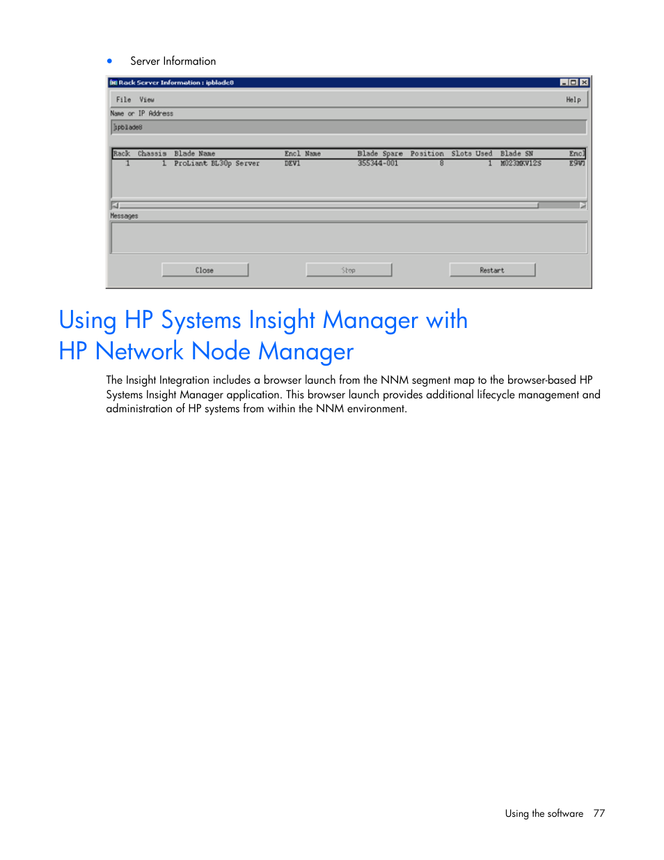 HP Remote Insight Lights-Out Edition II Board User Manual | Page 77 / 105