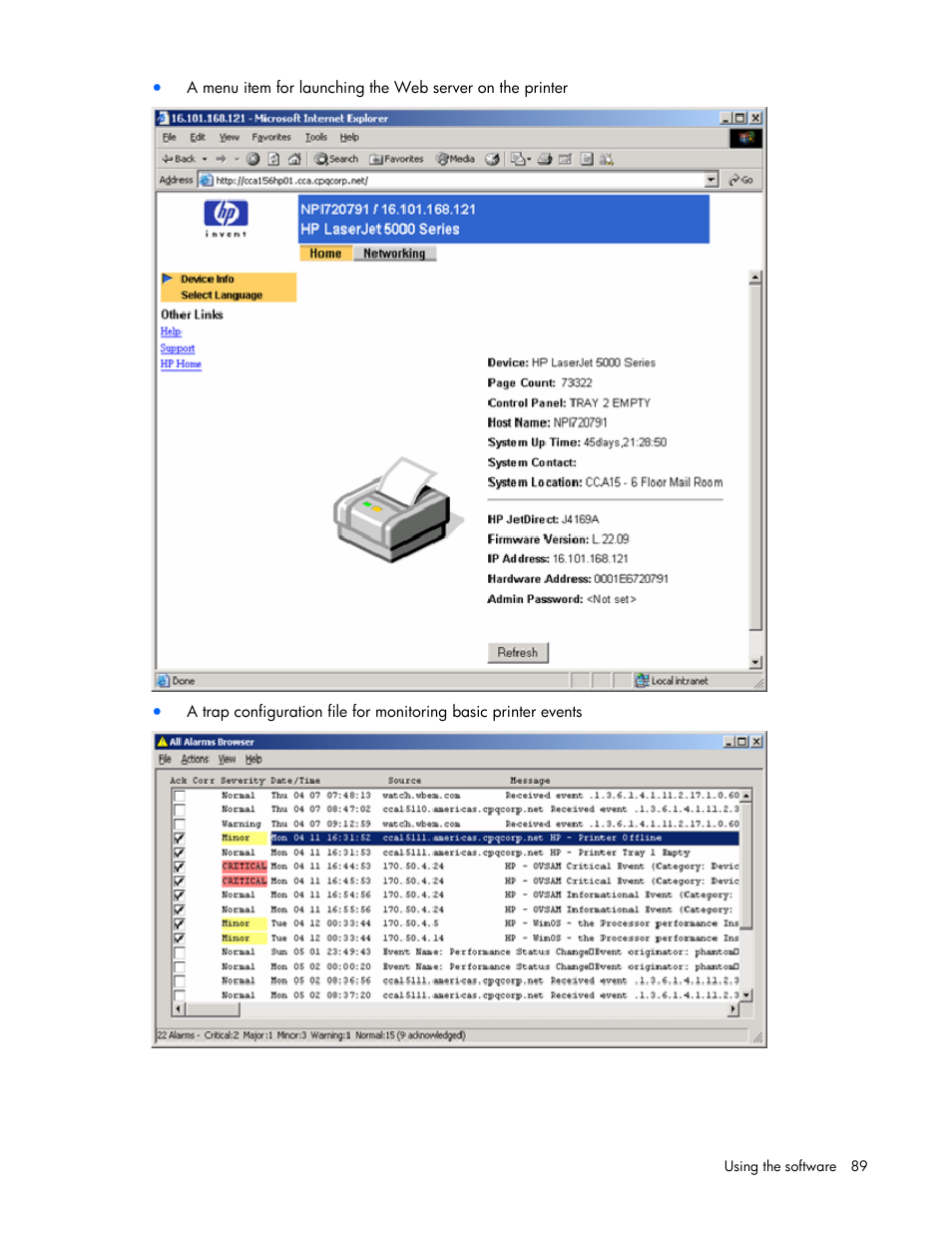 HP Remote Insight Lights-Out Edition II Board User Manual | Page 89 / 105