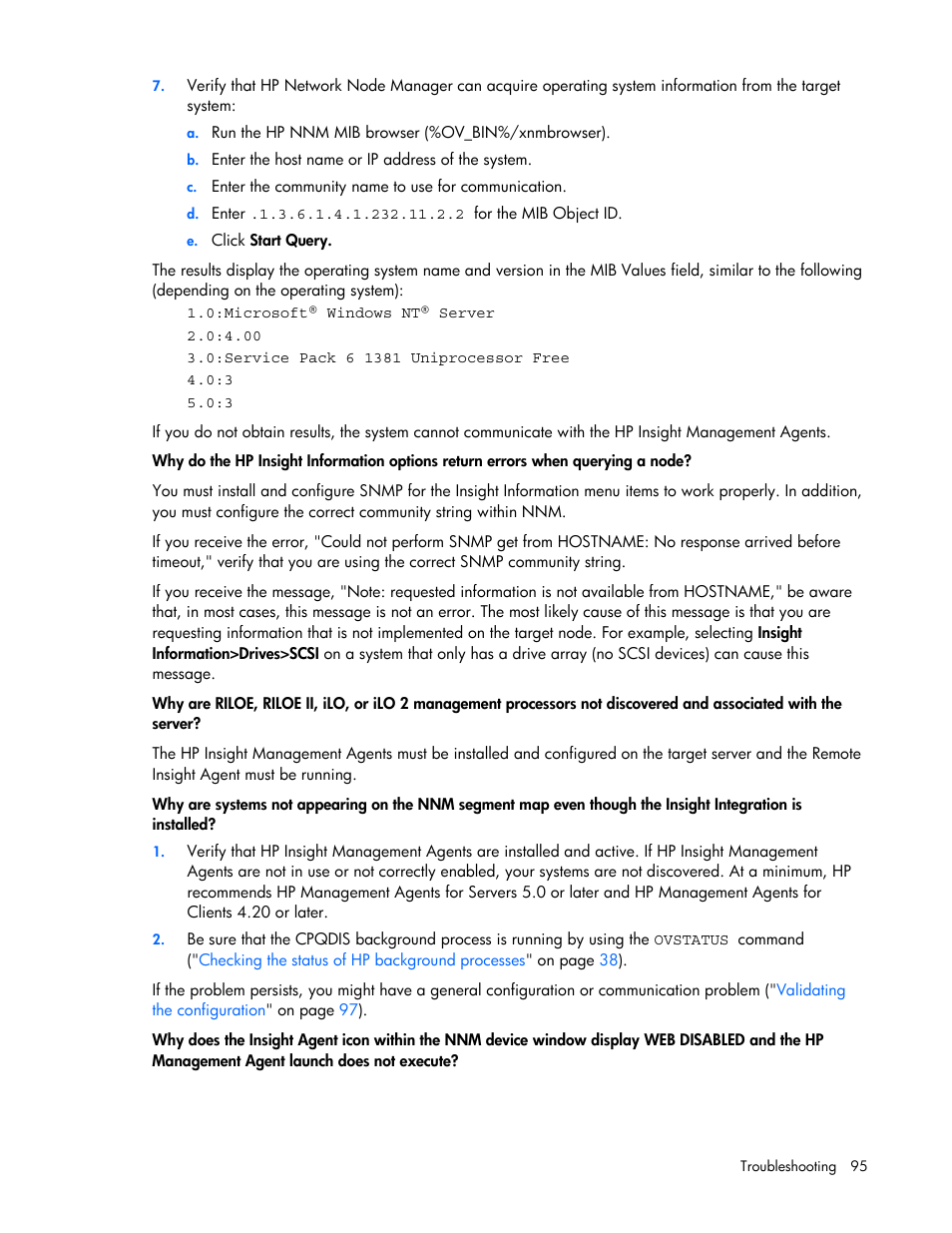 HP Remote Insight Lights-Out Edition II Board User Manual | Page 95 / 105