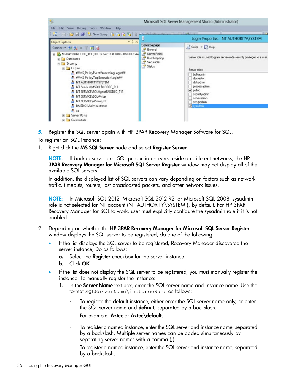 HP 3PAR Recovery Manager Software User Manual | Page 36 / 110
