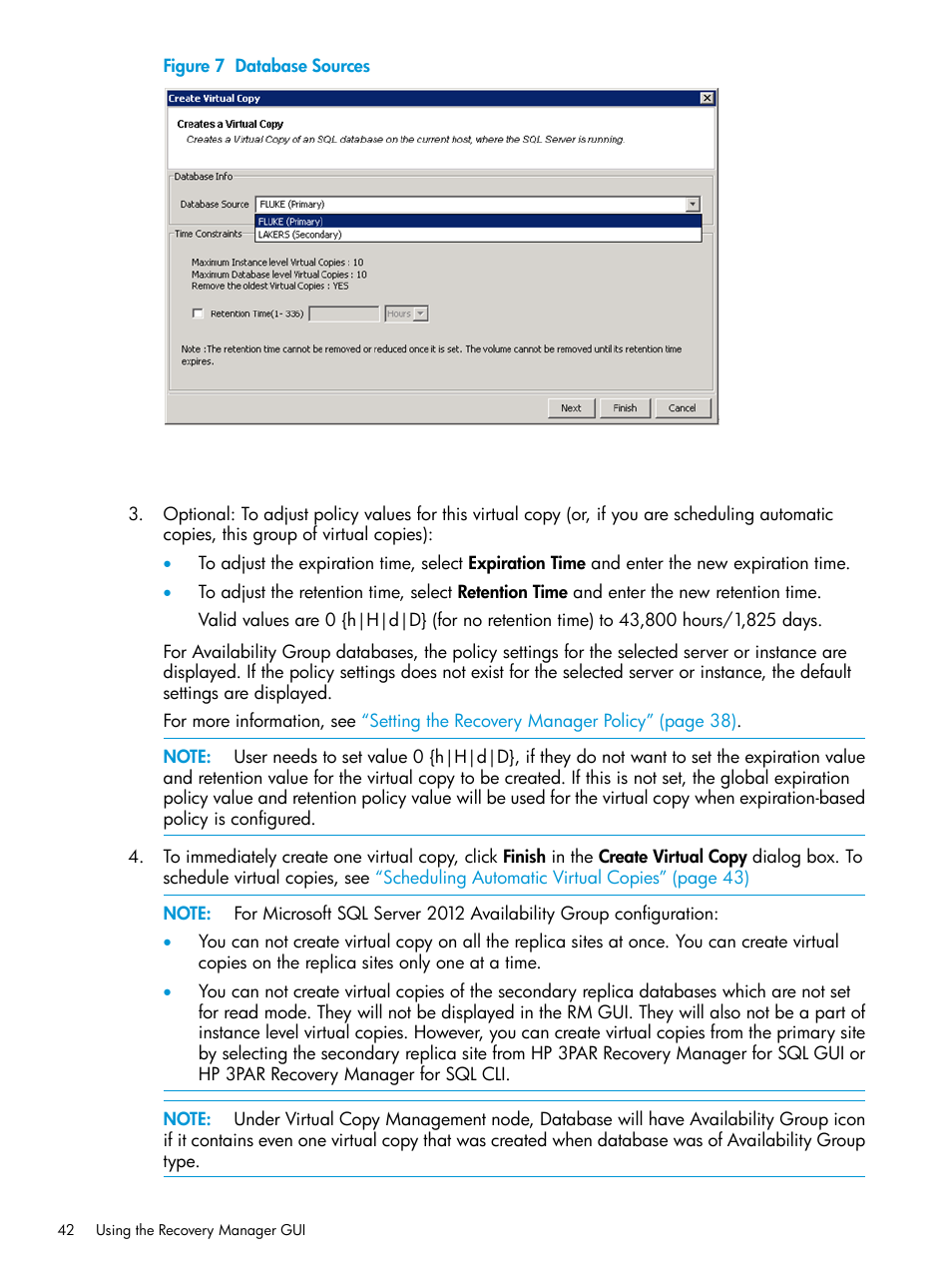 HP 3PAR Recovery Manager Software User Manual | Page 42 / 110