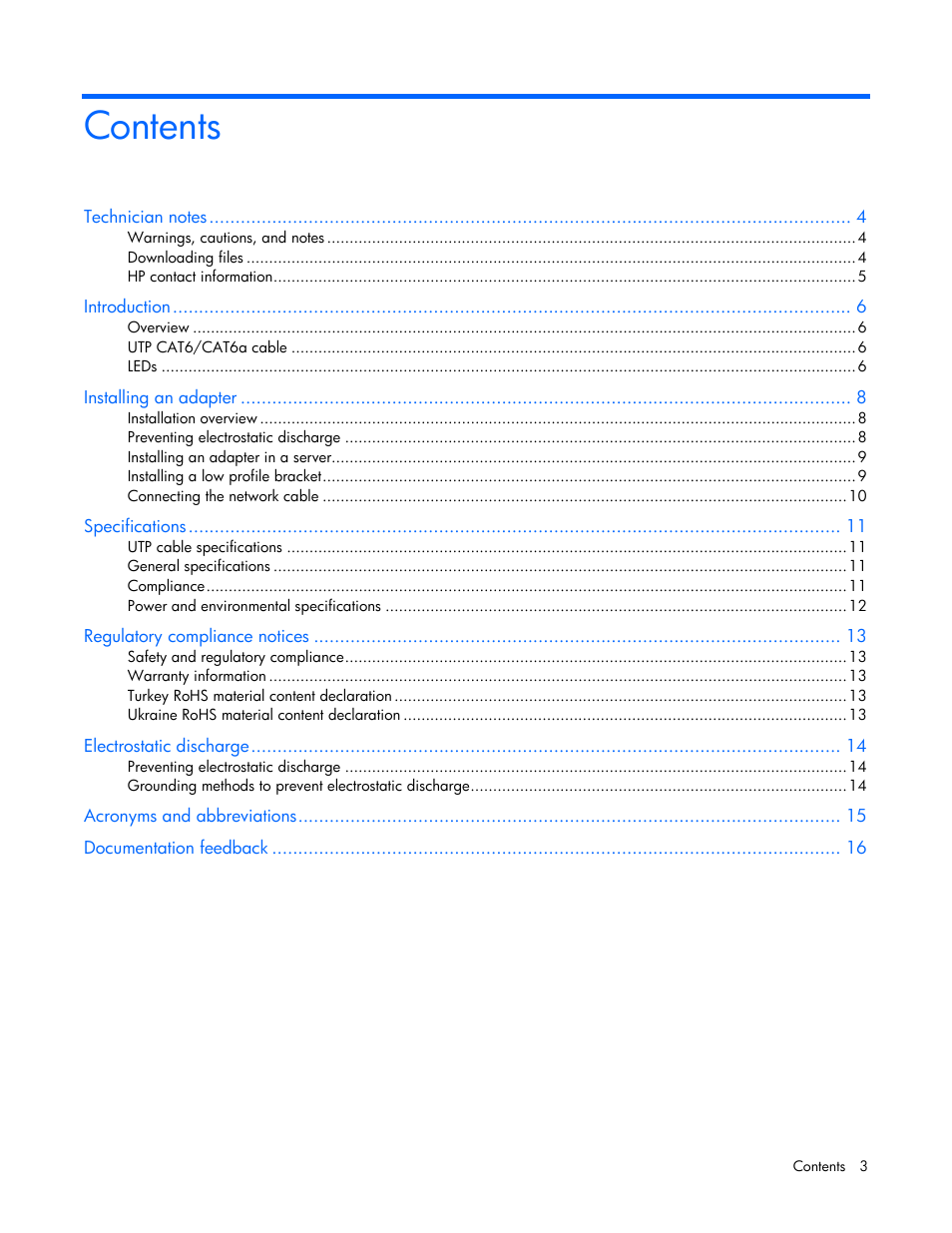 HP Ethernet 10Gb 2-port 530T Adapter User Manual | Page 3 / 16