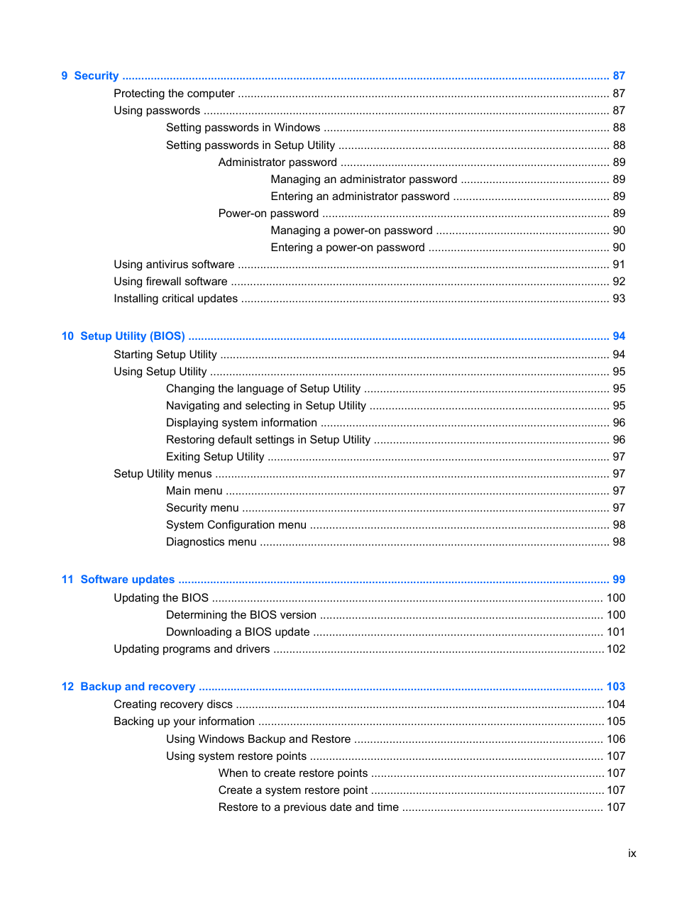 HP Compaq Presario CQ42-152TU Notebook PC User Manual | Page 9 / 123