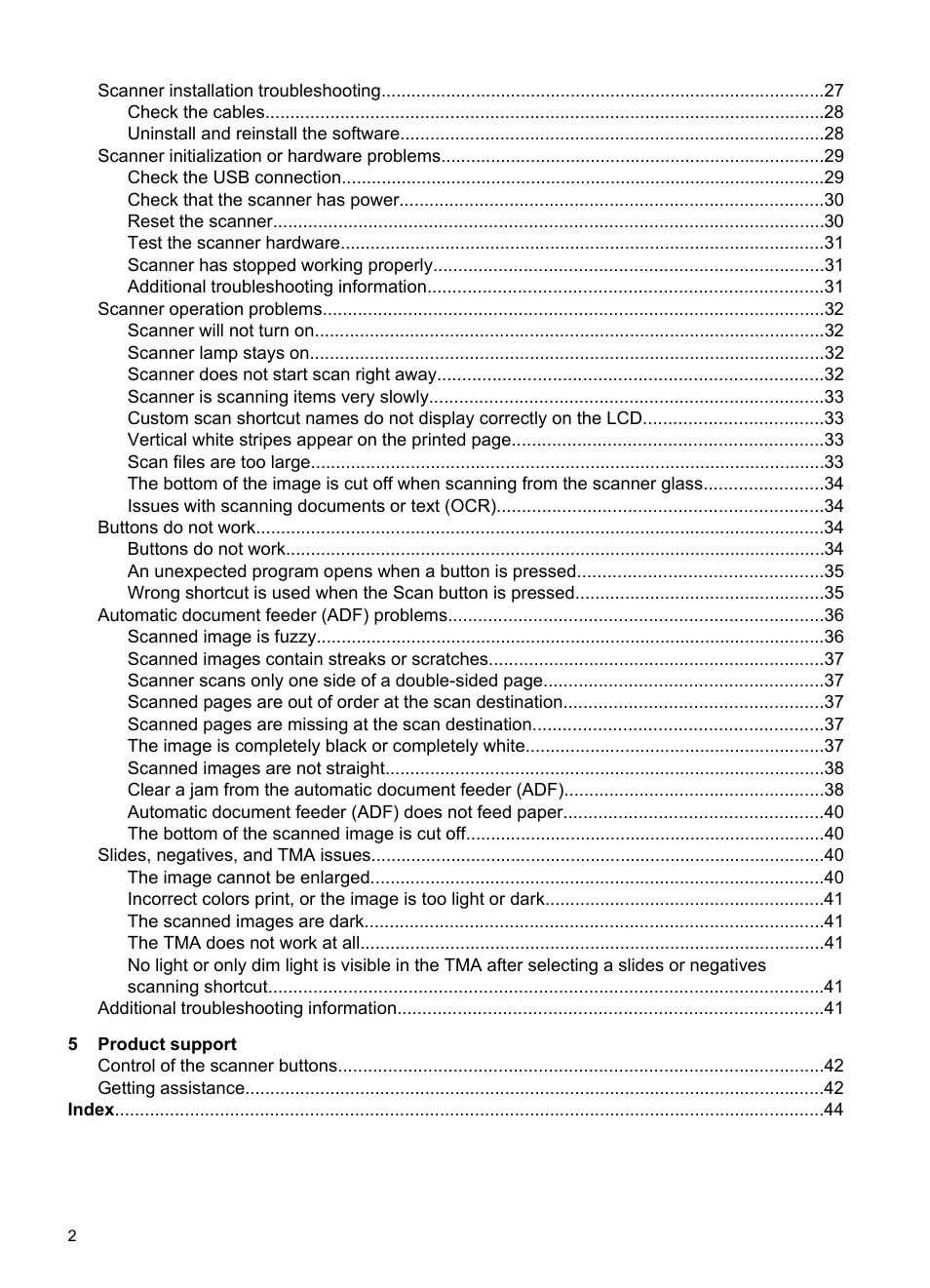 HP Scanjet N6310 Document Flatbed Scanner User Manual | Page 4 / 48