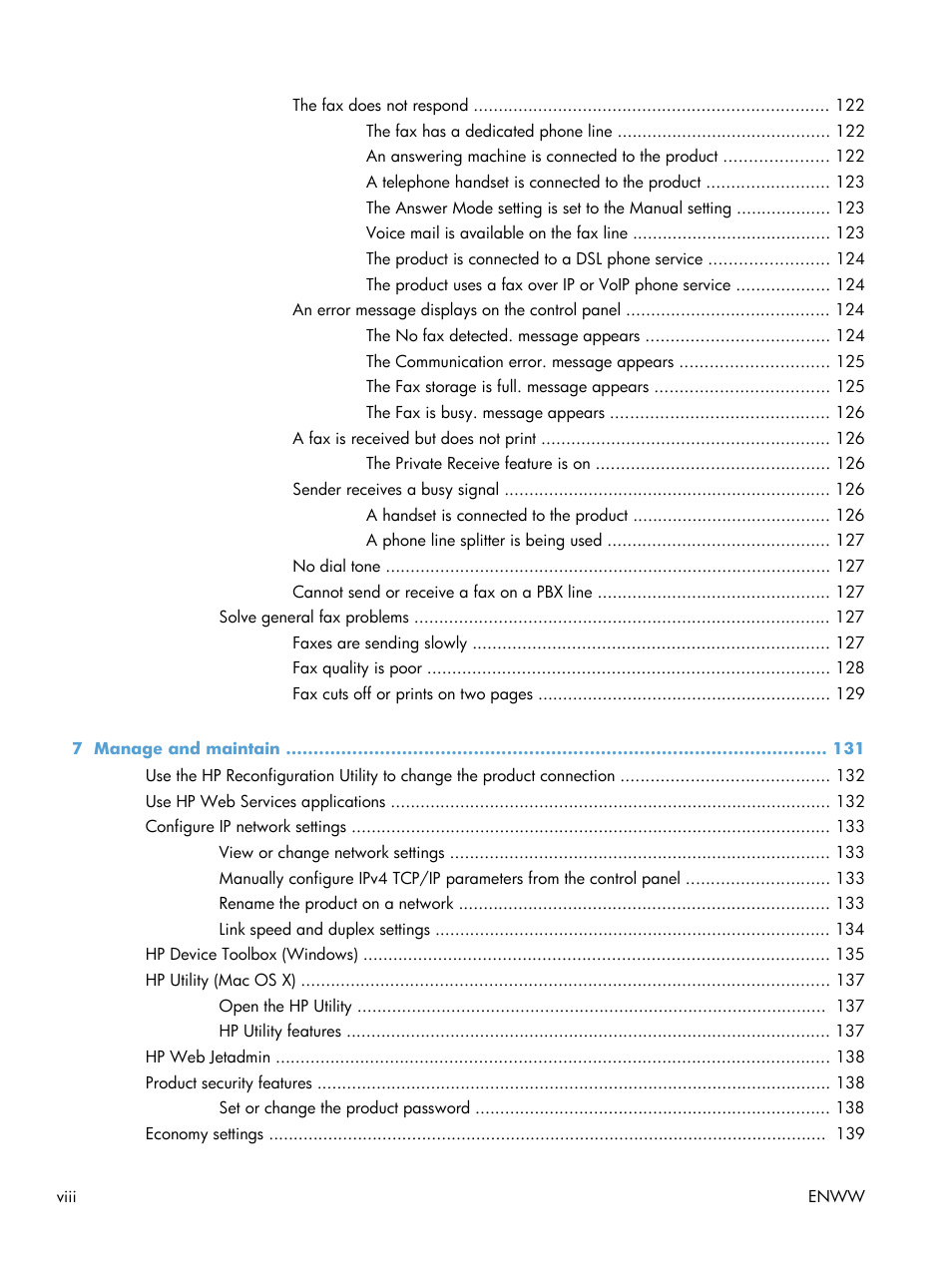 HP LaserJet Pro 200 color MFP M276nw User Manual | Page 10 / 238