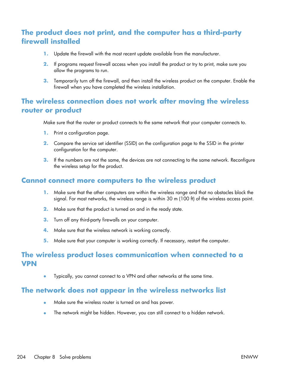 HP LaserJet Pro 200 color MFP M276nw User Manual | Page 220 / 238